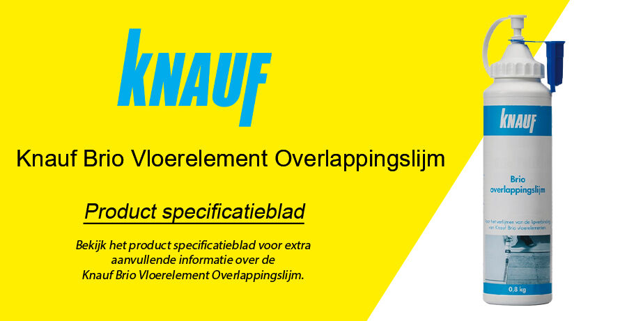 Knauf Brio Vloerelement Overlappingslijm Productblad