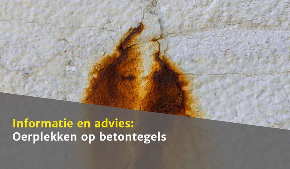 Oerplekken op betontegels