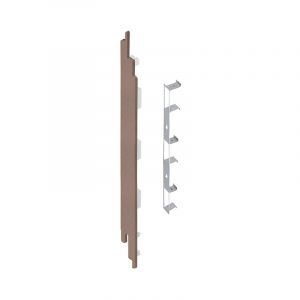 Keralit Eindkap links voor sponningdeel 190 mm Bruingrijs (classic colours) (bestelnr. 2884)