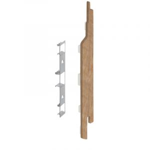 Keralit Eindkap rechts voor sponningdeel 143 mm Natuur Eiken (modern eiken) (bestelnr. 2865)