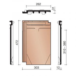 Koramic Actua 10 EB Ventilatiepan - Rood Engobe (602)