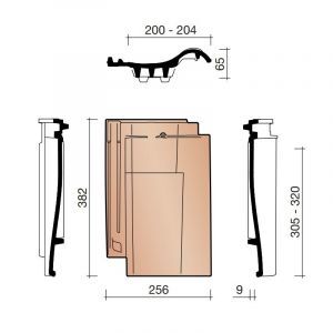 Koramic OVH Vario Ventilatiepan - Herfstkleur Satinet (898)