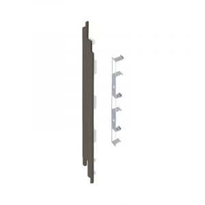 Keralit Eindkap links voor sponningdeel 190 mm Kwartsgrijs  (classic colours) (bestelnr. 2884)