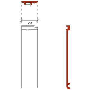 Monier Tuile Plat Halve Linker Eindpan