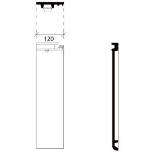 Monier Tuile Plat Halve Linker Eindpan Zwart Vol Donker Engobe