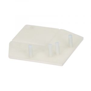 Keralit Eindkap voor Hoekprofiel Recht 46x46 mm Snowwhite  (pure colours) (bestelnr. 2822)