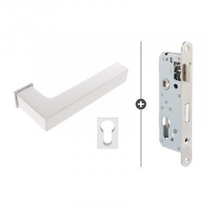 Skantrae Hang- en Sluitwerkpakket Squared 20 Minimal - Cilinderslot - Wit (834) 