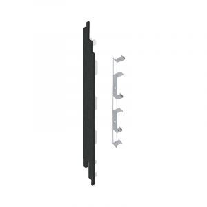 Keralit Eindkap links voor sponningdeel 190 mm Zwart  (classic colours) (bestelnr. 2884)