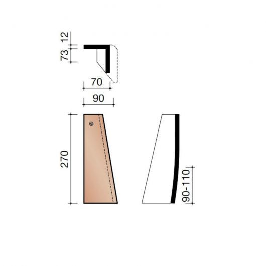 Koramic Leipan 301 Halve Gevelpan Rechts