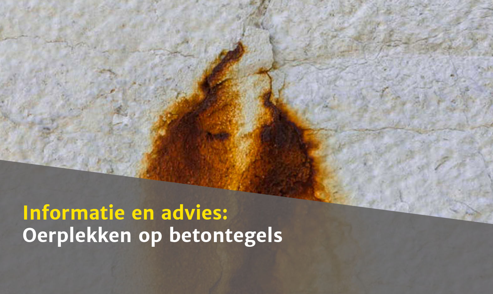 Oerplekken op betontegels