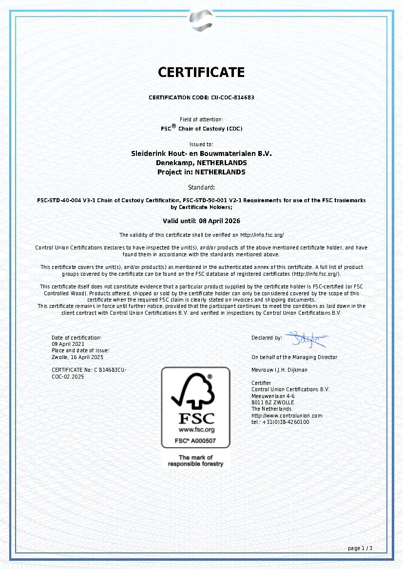 FSC certificaat