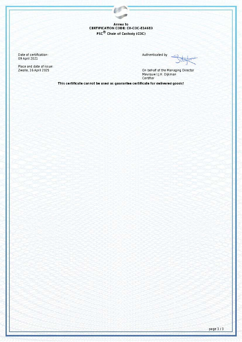 FSC certificaat 3